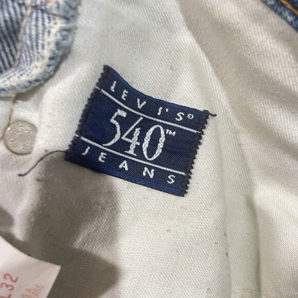 Vtg Levis 540 Denim Jeans Men Size 40x32 Made in USA Blue Distressed Brown Tag - Picture 11 of 15